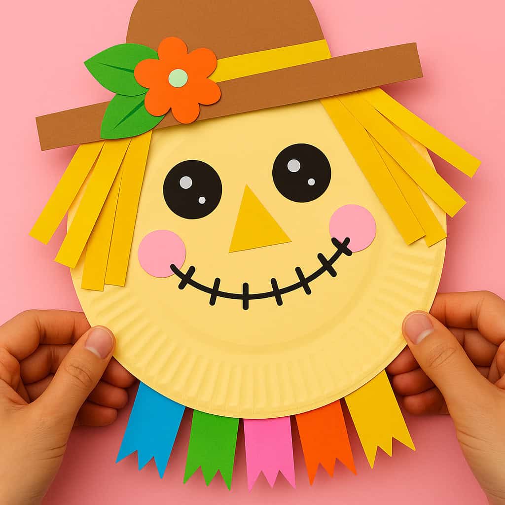 Paper Plate Scarecrow Craft for Kids | Easy Fall DIY Activity
