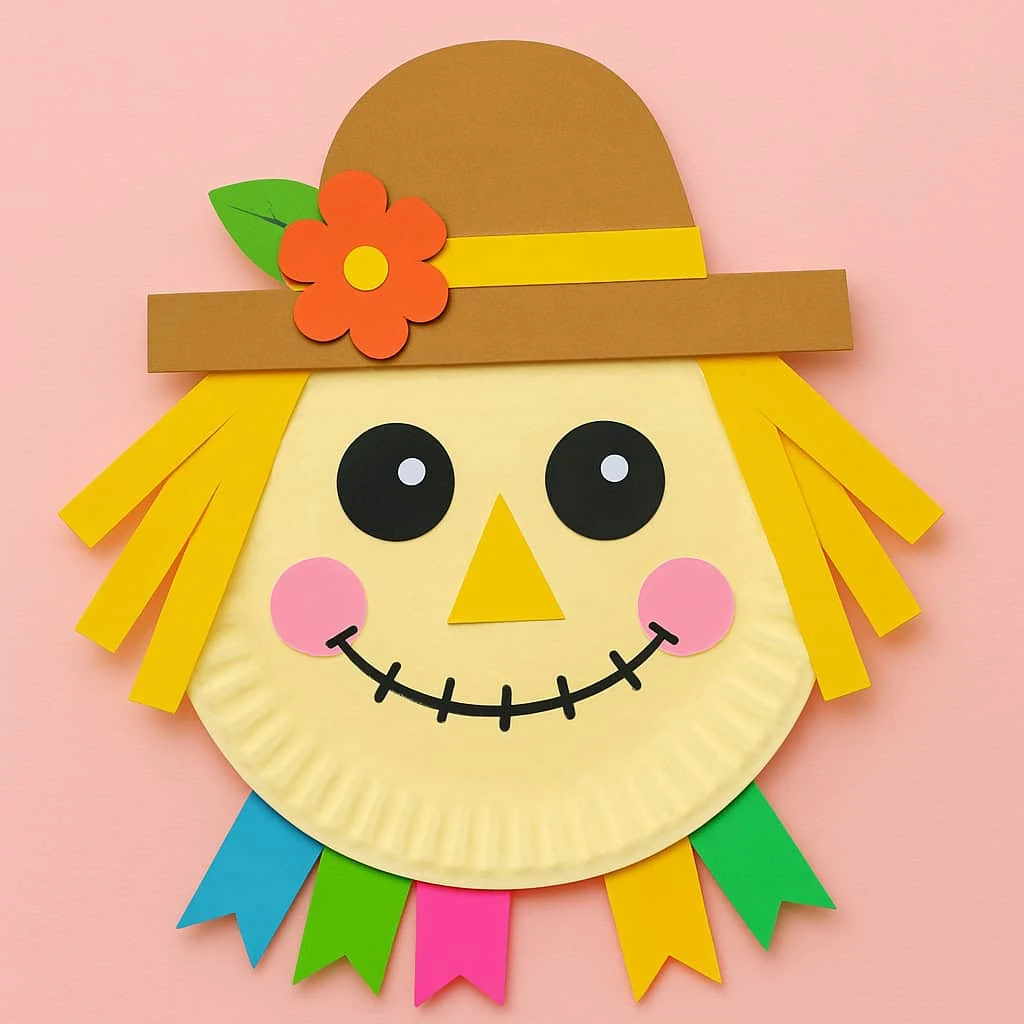 Paper Plate Scarecrow Craft for Kids | Easy Fall DIY Activity