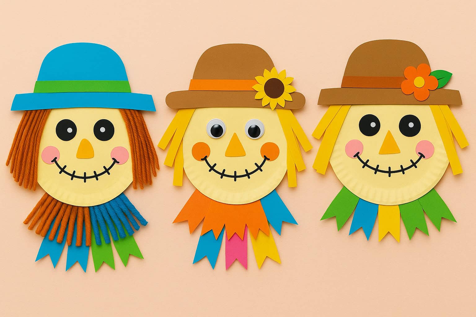 Paper Plate Scarecrow Craft for Kids | Easy Fall DIY Activity