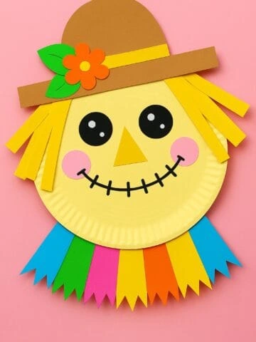 Paper Plate Scarecrow Craft - Coloring Printable Page