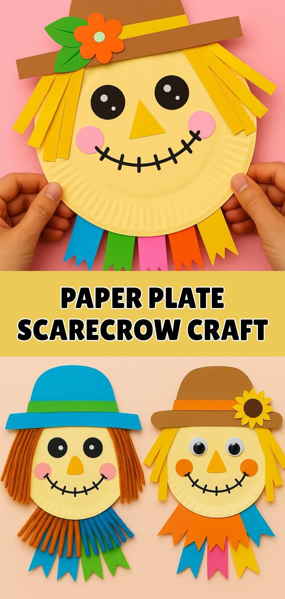 Paper Plate Scarecrow Craft for Kids